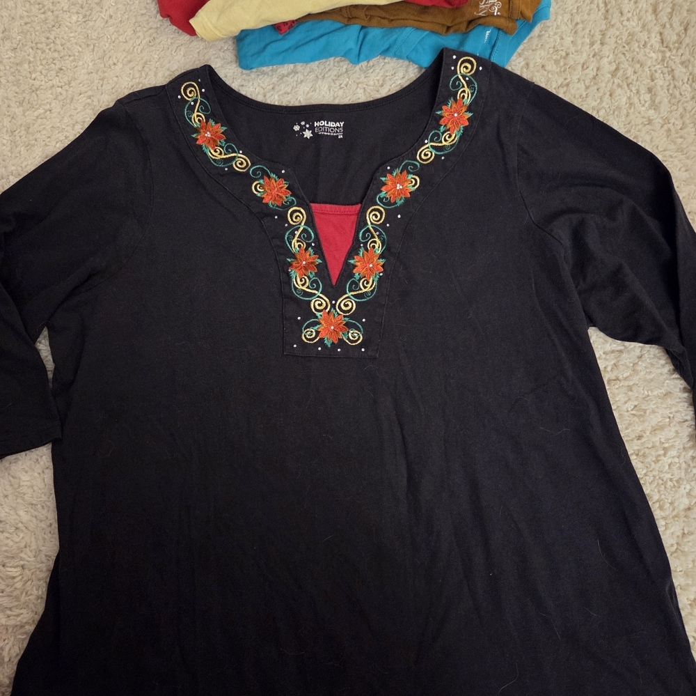 Holiday Editions Womens Top